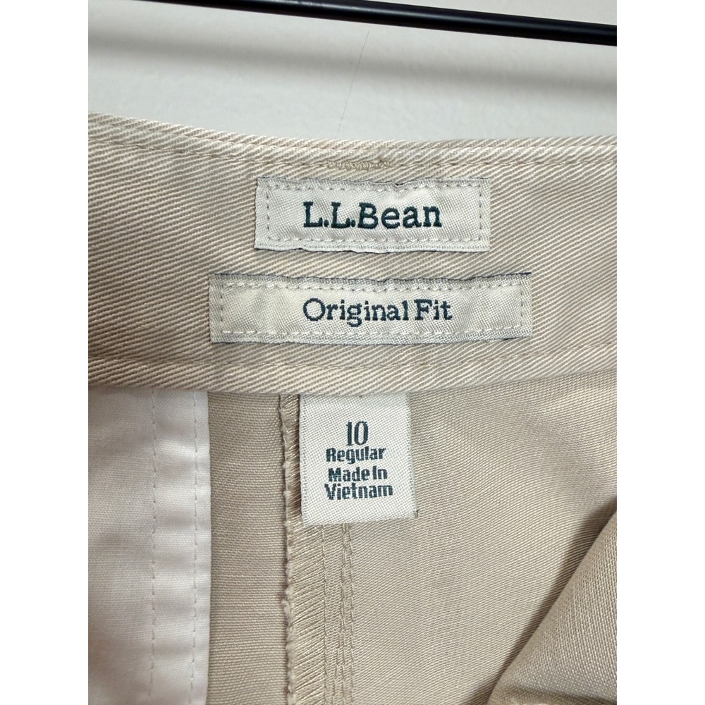 NWT LL Bean Boys 10 Khaki Pleated Shorts Original Fit 100% Cotton Wrinkle Free - Picture 6 of 9